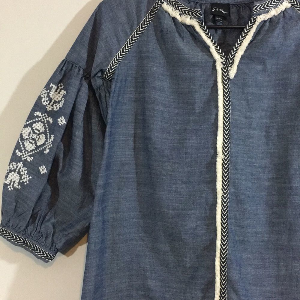 Art Class Girls’ Denim Dress, Chambray XS - Picture 2 of 4